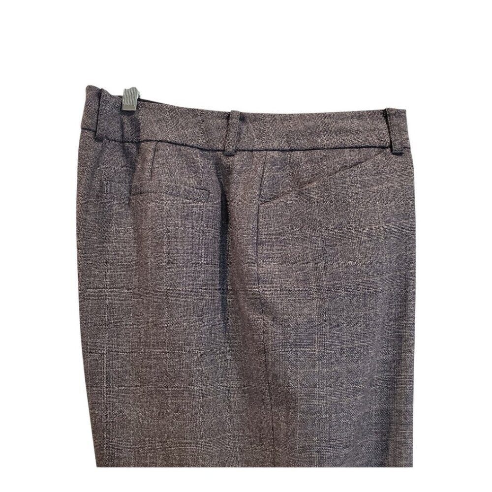 ANNE KLEIN SZ 12 Woven Wool Blend Plaid Lined Wide-leg Dress Pants Trousers - Picture 5 of 12